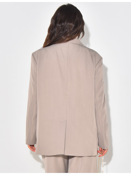 Blazer large à double boutonnières