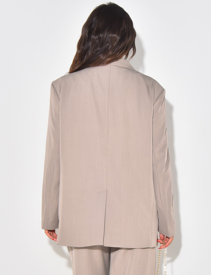 Blazer large à double boutonnières