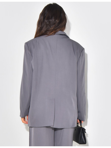 Wide double-breasted blazer