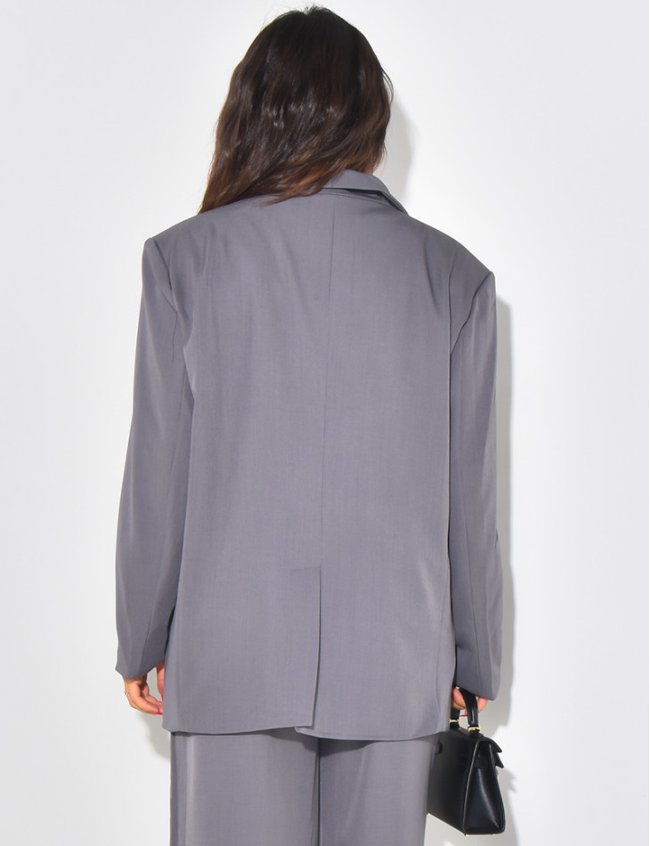 Wide double-breasted blazer