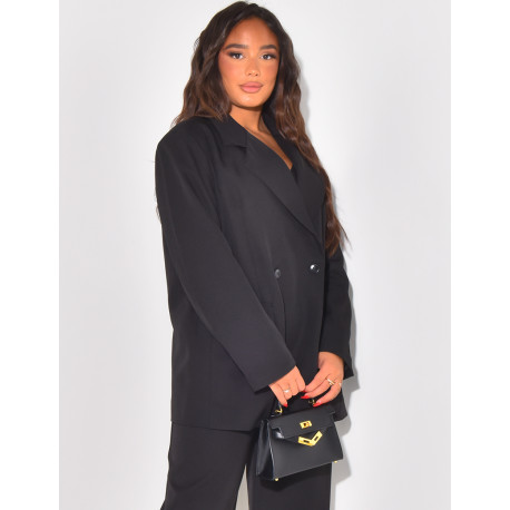 Wide double-breasted blazer