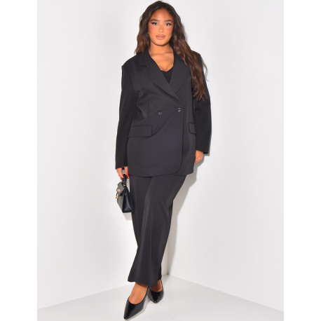 Wide double-breasted blazer