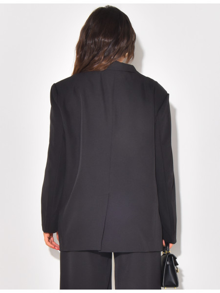 Wide double-breasted blazer