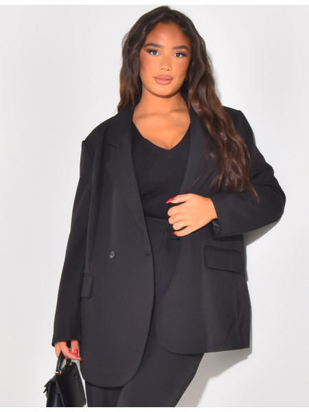 Wide double-breasted blazer