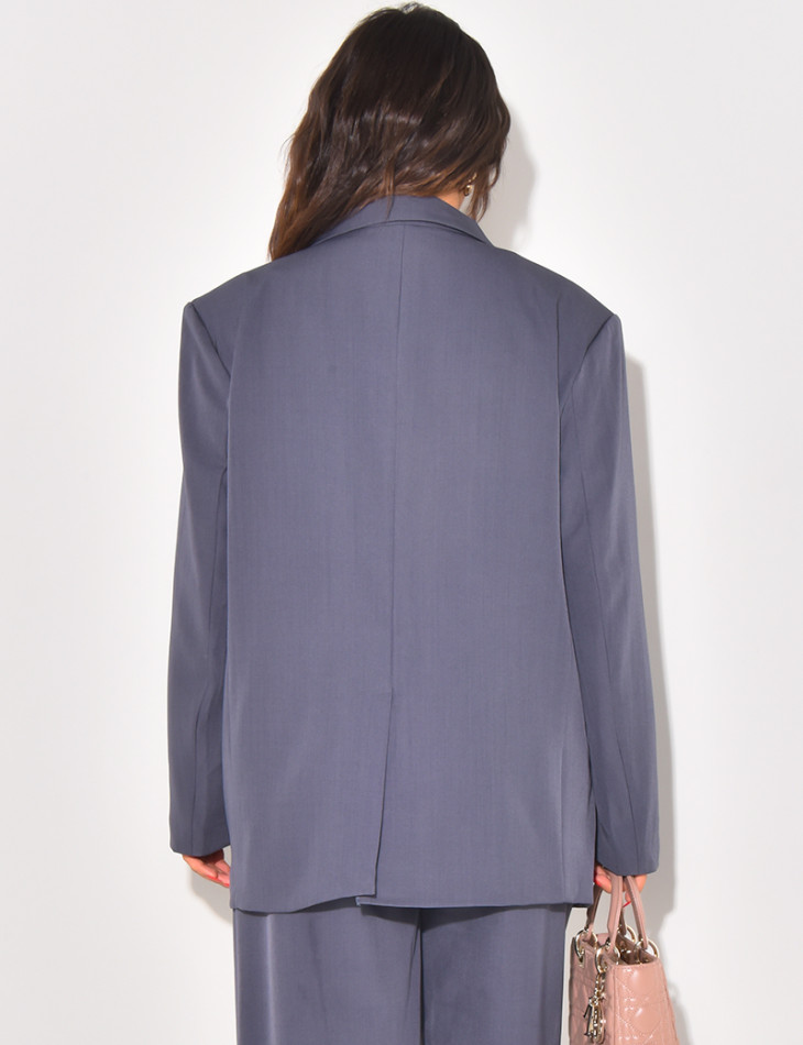 Blazer large à double boutonnières