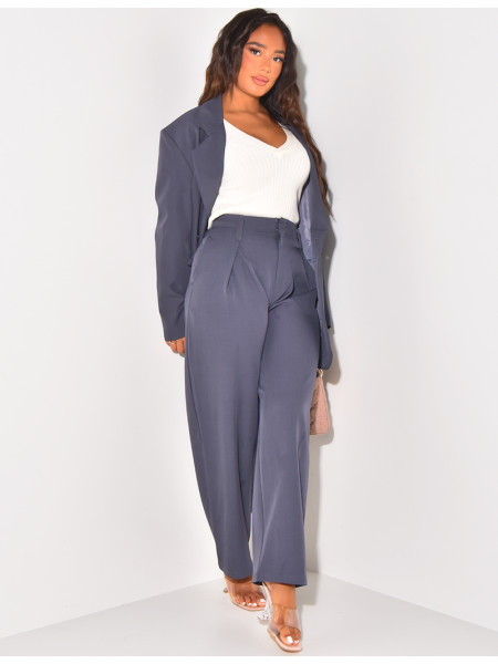 Blazer large à double boutonnières