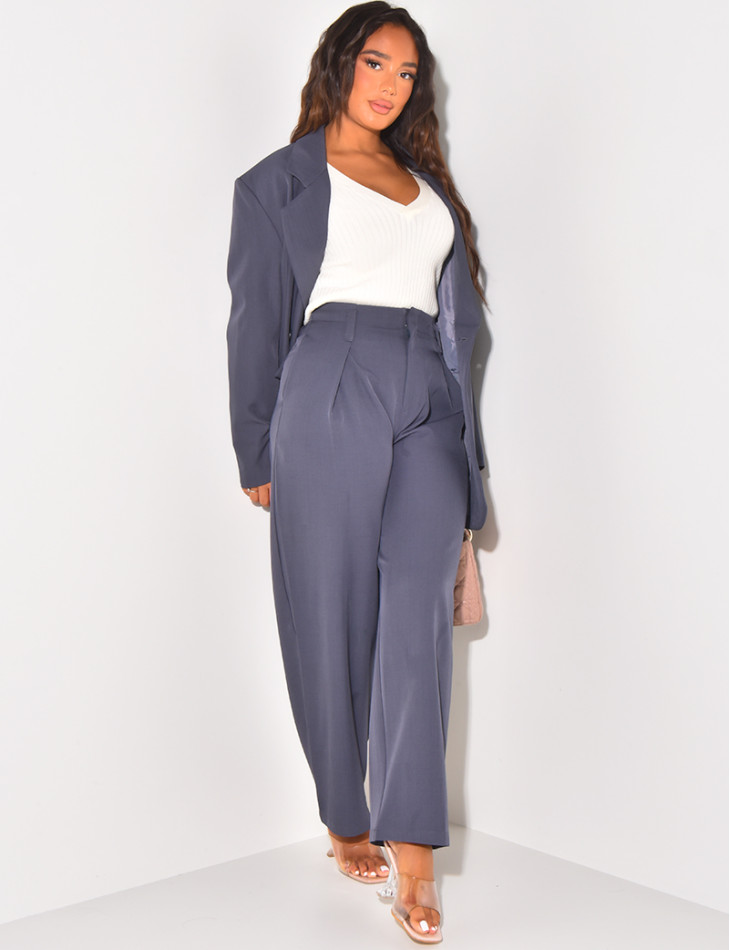 Blazer large à double boutonnières