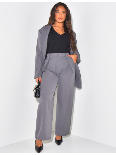 Wide double-breasted blazer