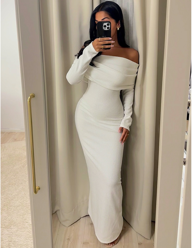 Robe longue col bateau...