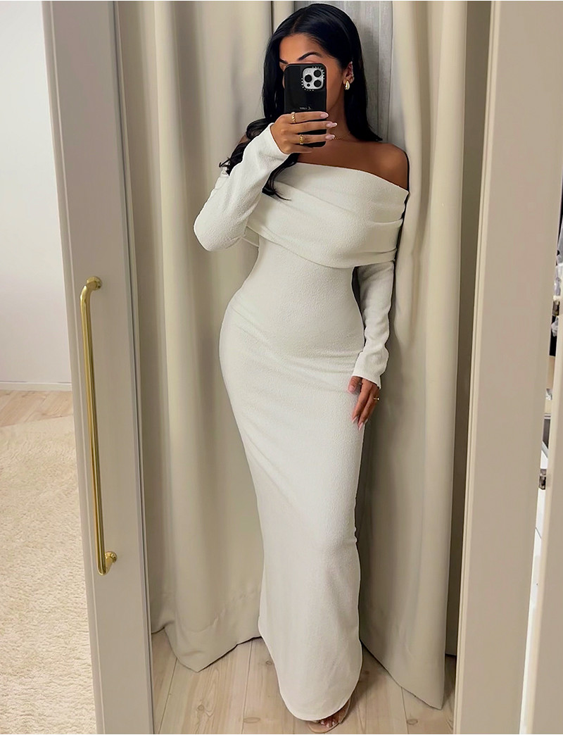 Robe mi longue col bateau new arrivals