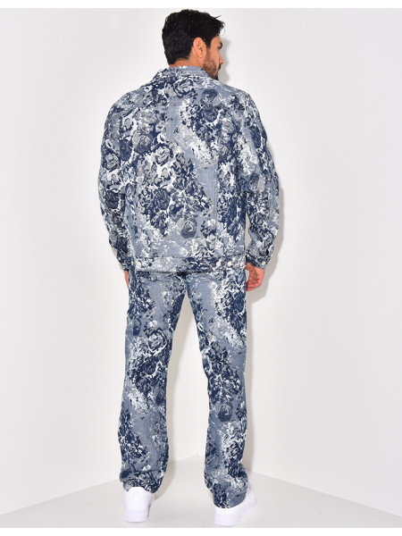 Ensemble jeans et veste en jeans destroy