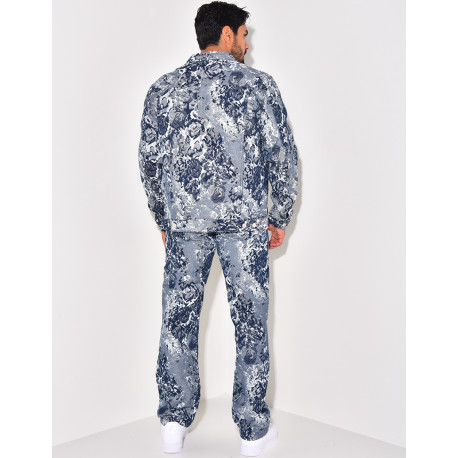 Ensemble jeans et veste en jeans destroy