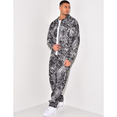 Ensemble jeans et veste en jeans destroy