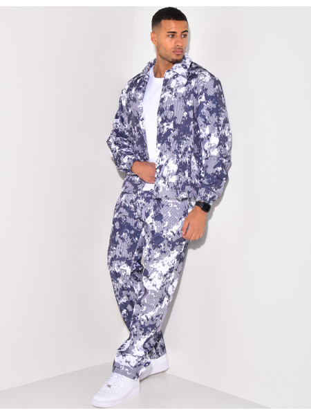 Ensemble pantalon et veste à motifs