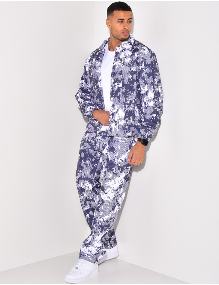 Ensemble pantalon et veste à motifs