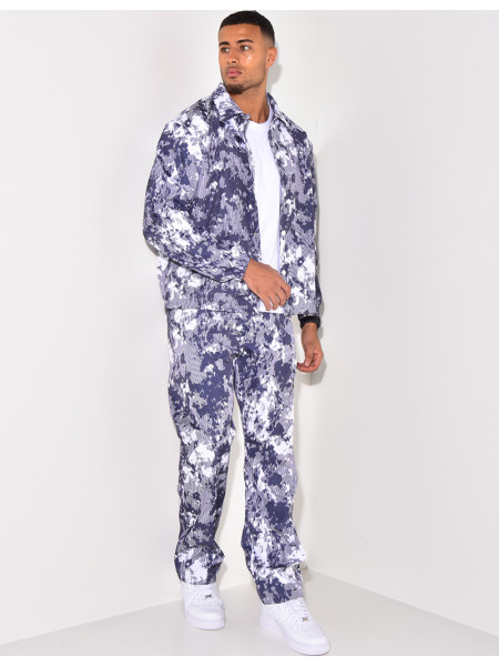 Ensemble pantalon et veste à motifs
