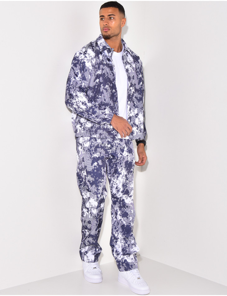 Ensemble pantalon et veste à motifs