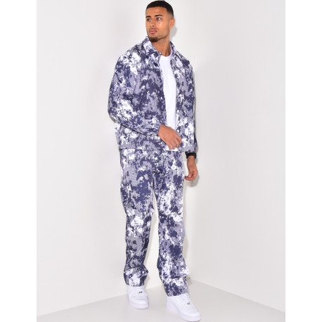 Ensemble pantalon et veste à motifs