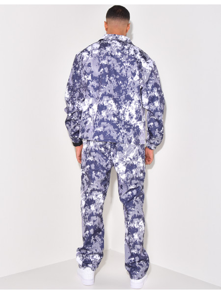 Ensemble pantalon et veste à motifs