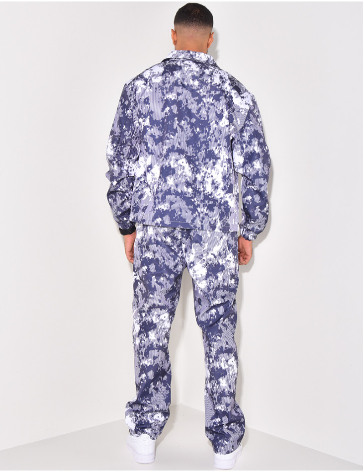 Ensemble pantalon et veste à motifs