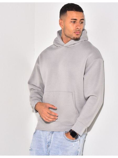 Sweat à capuche uni