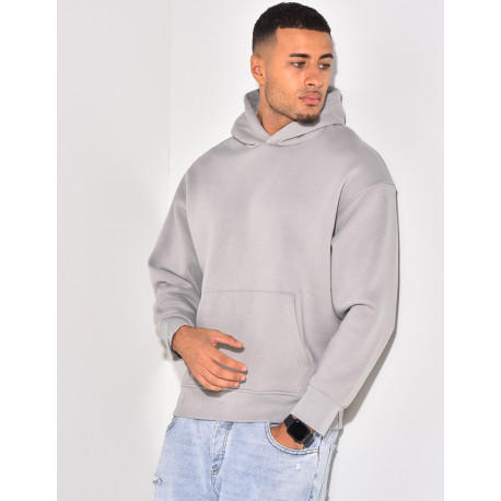Sweat à capuche uni