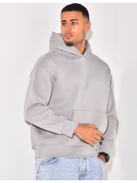 Sweat à capuche uni