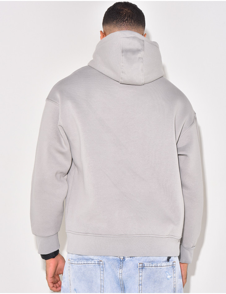 Sweat à capuche uni