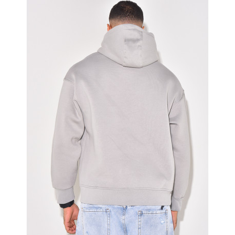 Sweat à capuche uni