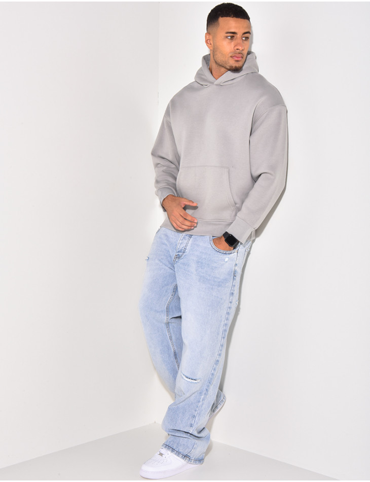 Sweat à capuche uni