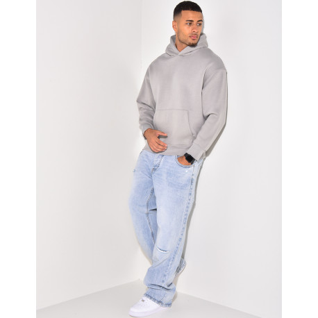 Sweat à capuche uni