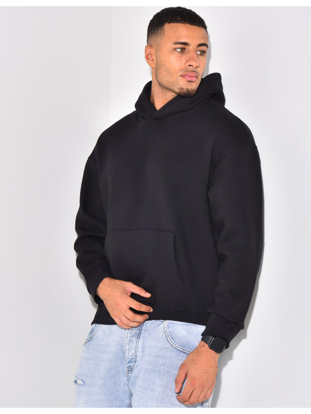 Sweat à capuche uni