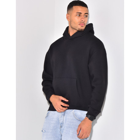 Sweat à capuche uni