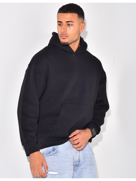 Sweat à capuche uni