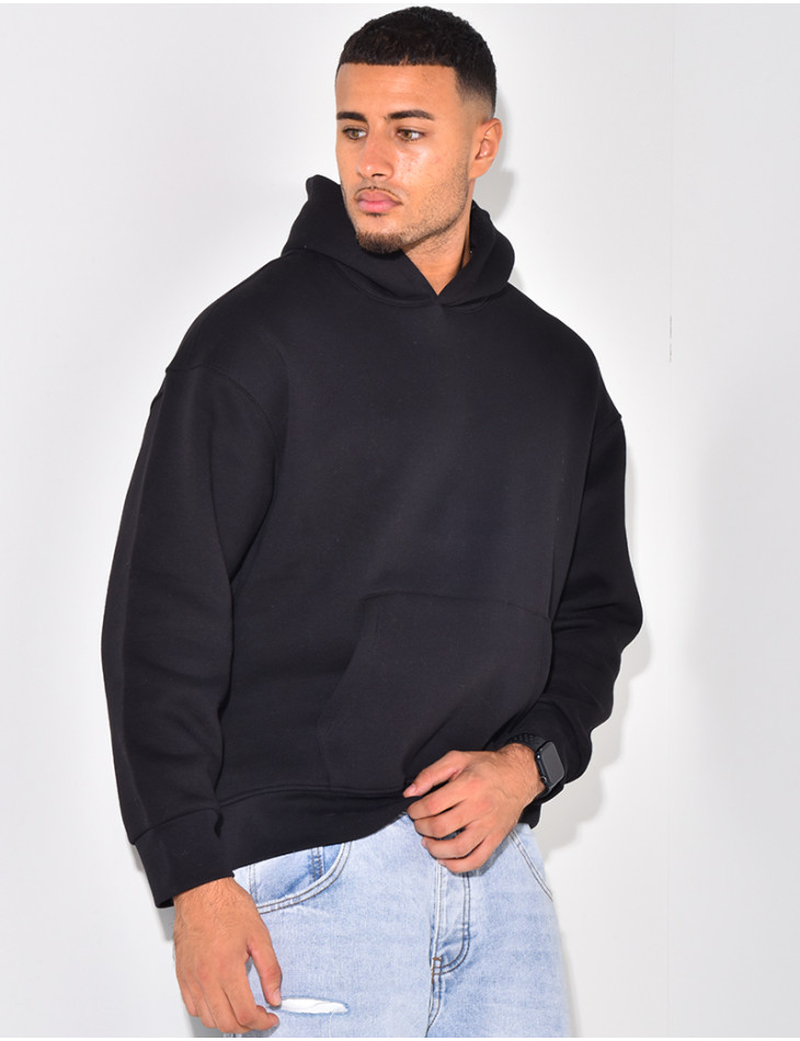 Sweat à capuche uni