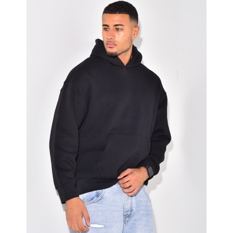 Sweat à capuche uni