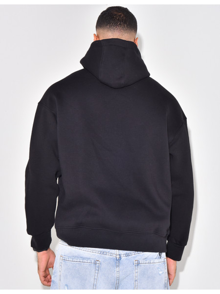 Sweat à capuche uni