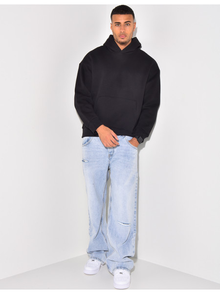 Sweat à capuche uni