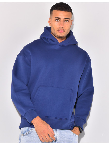 Sweat à capuche uni