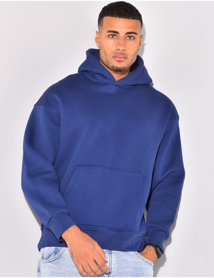 Sweat à capuche uni