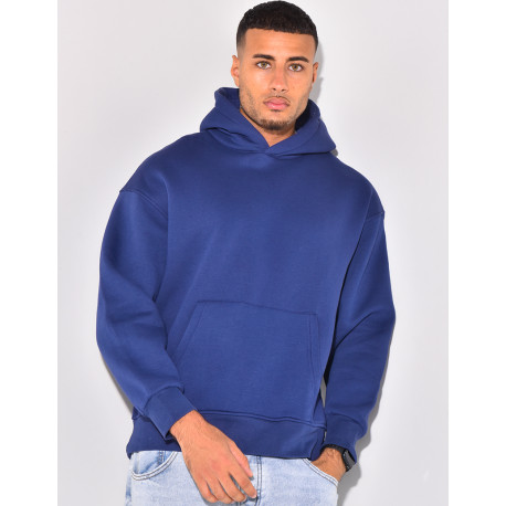 Sweat à capuche uni