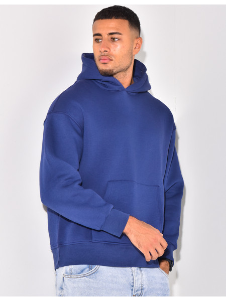 Sweat à capuche uni