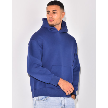 Sweat à capuche uni