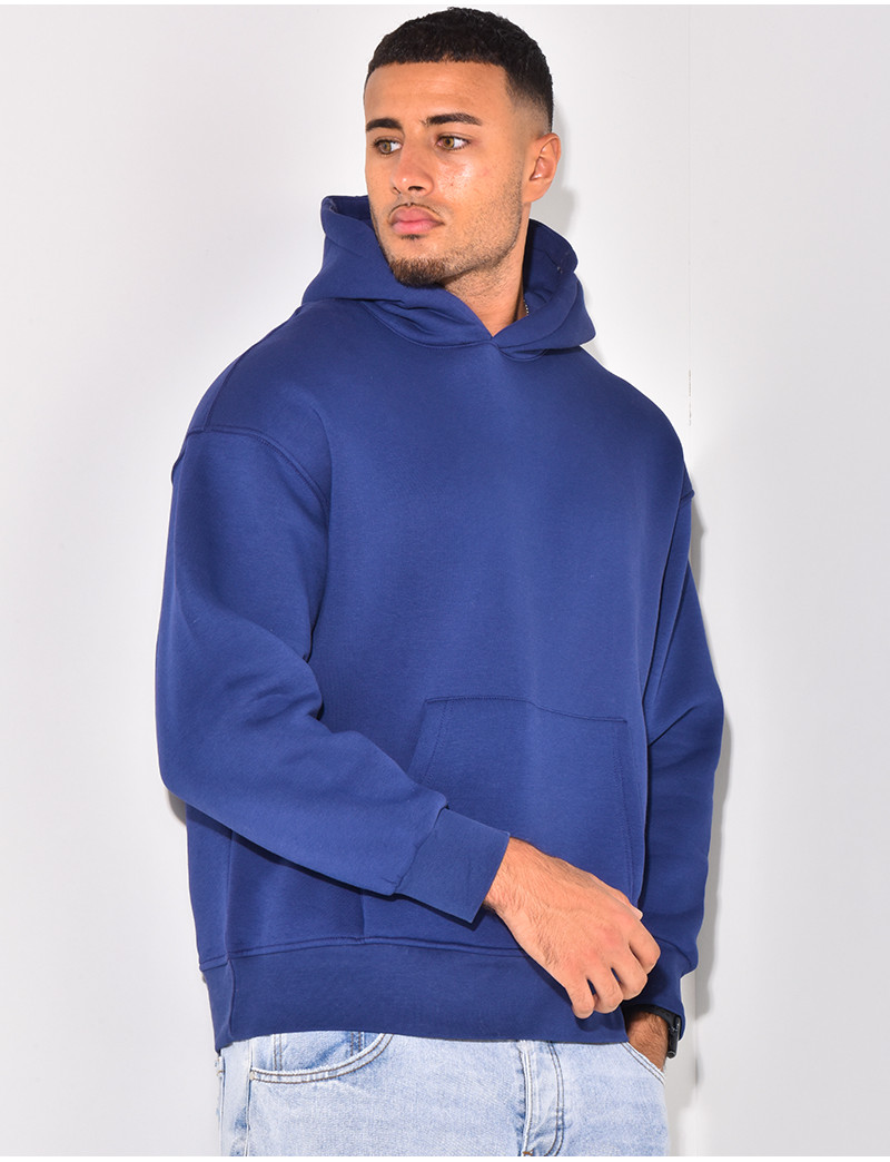 Sweat à capuche uni