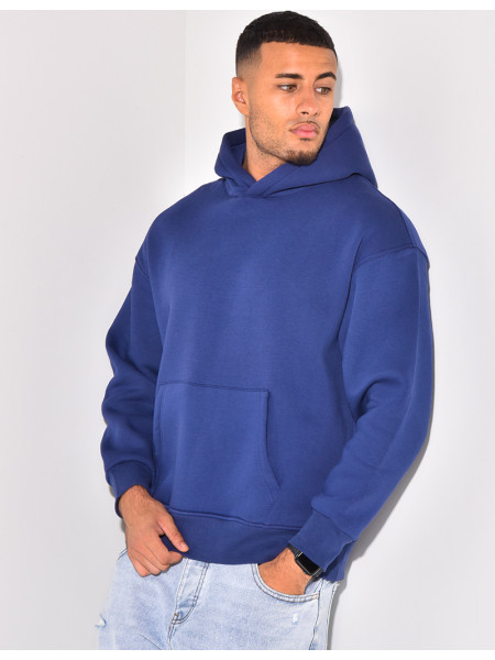 Sweat à capuche uni