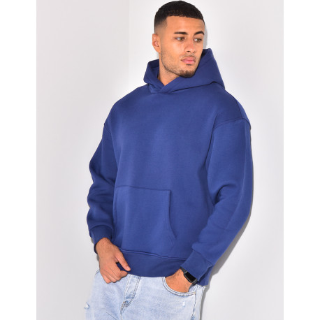 Sweat à capuche uni