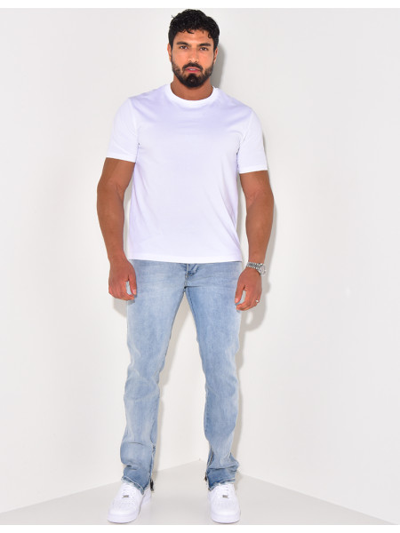 Jeans à zip aux chevilles