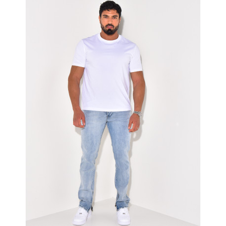 Jeans à zip aux chevilles