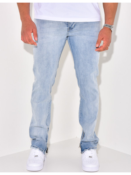 Jeans à zip aux chevilles