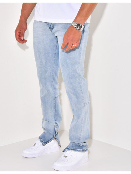 Jeans à zip aux chevilles